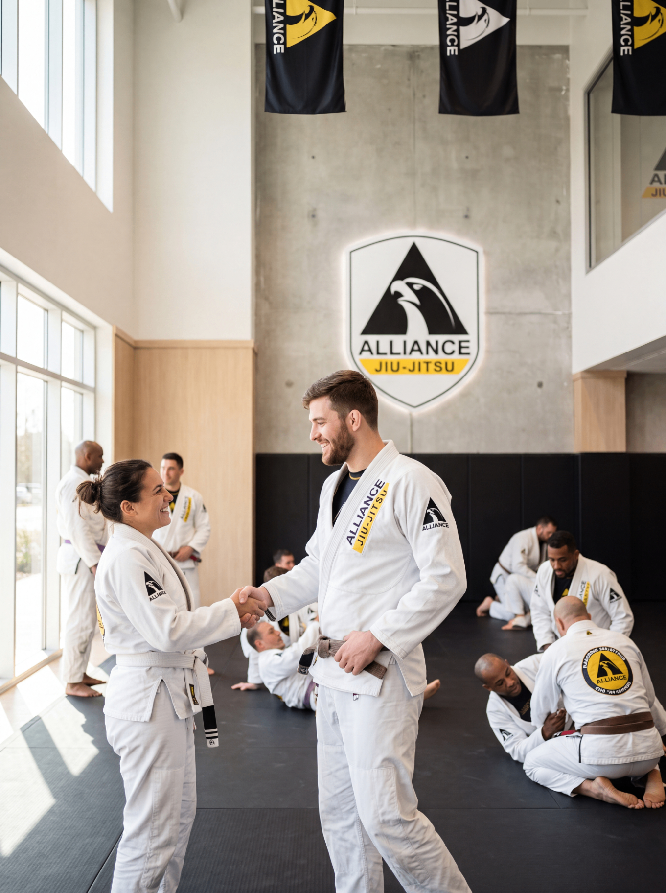 Live from the mats — Alliance students training together